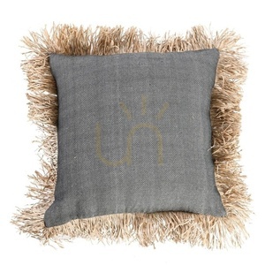 Kuddfodral BAZAR BIZAR Cotton Bonita 60x60 naturligt svart bomull raffia 0 Kuddfodral BAZAR BIZAR Cotton Bonita 60x60 naturligt svart bomull raffia small 0