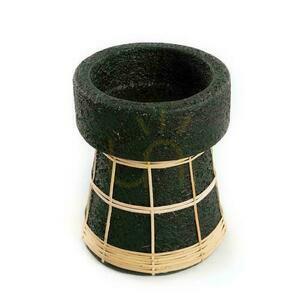 Ljusstake BAZAR BIZAR Terrakotta Rotting Svart Natur 16 cm small 0