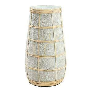 BAZAR BIZAR Cutie vas M i terrakotta och raffia, Concrete Natural small 0