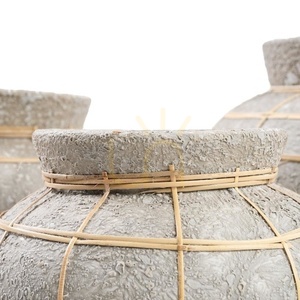 BAZAR BIZAR vas Terracotta Collection betong natur terrakotta rotting L small 3