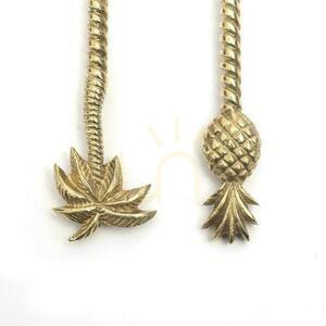 Gaffel BAZAR BIZAR ananas guld mässing 22 cm small 3