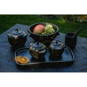 Tapassked BAZAR BIZAR Burned Collection svart terrakotta 16 cm small 4