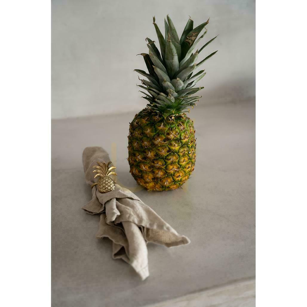 Display Servettring BAZAR BIZAR Ananas Guld Mässing Napkin Rings Servettring BAZAR BIZAR Ananas Guld Mässing Napkin Rings