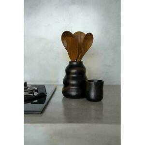 Vas BAZAR BIZAR Burned Collection svart terrakotta 17 cm small 3