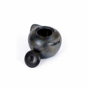 Terrakottaburk med lock BAZAR BIZAR The Burned Jar L svart 1,4 l small 8