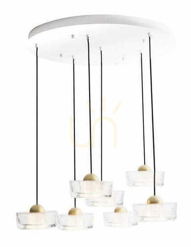 Kontrollera Pendant Light Max Light Lipari VII P0544 White Brushed Gold 7-Light LED