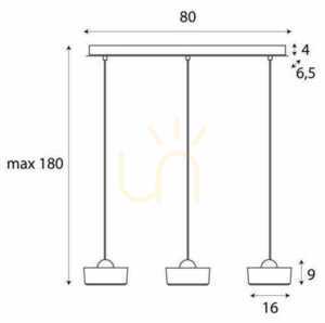 Max Light Lipari III Square P0545 pendellampa, borstat guld, LED 22 W, 80 cm 4 Max Light Lipari III Square P0545 pendellampa, borstat guld, LED 22 W, 80 cm small 4
