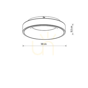 Nowodvorski NIKKI ROUND 11206 svart LED-taklampa 32 W 38 cm small 4