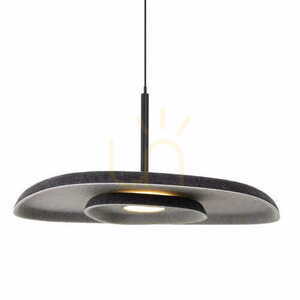 Pendant Light Max Light Deux P0560 Black Grey Felt LED 30 cm small 1
