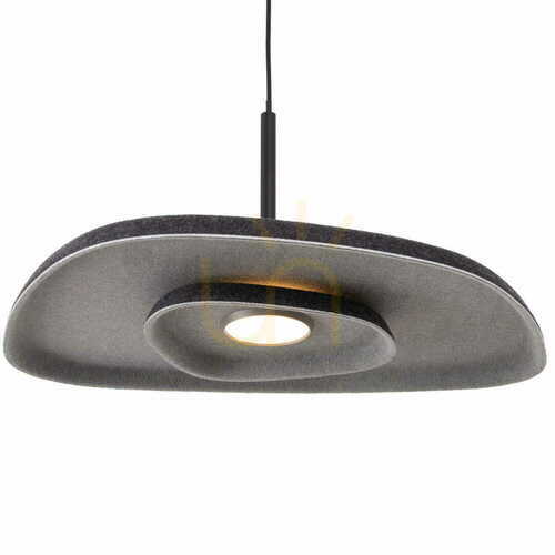 Kontrollera Pendant Light Max Light Deux P0560 Black Grey Felt LED 30 cm