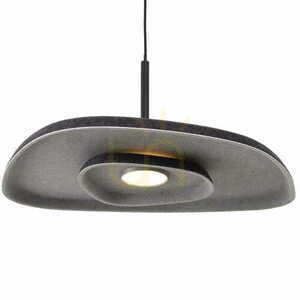 Pendant Light Max Light Deux P0560 Black Grey Felt LED 30 cm small 0