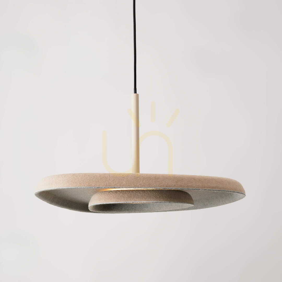 Förhandsvisning Pendant Light Max Light Deux P0561 Cream Grey Felt LED 40 cm Pendant Light Max Light Deux P0561 Cream Grey Felt LED 40 cm