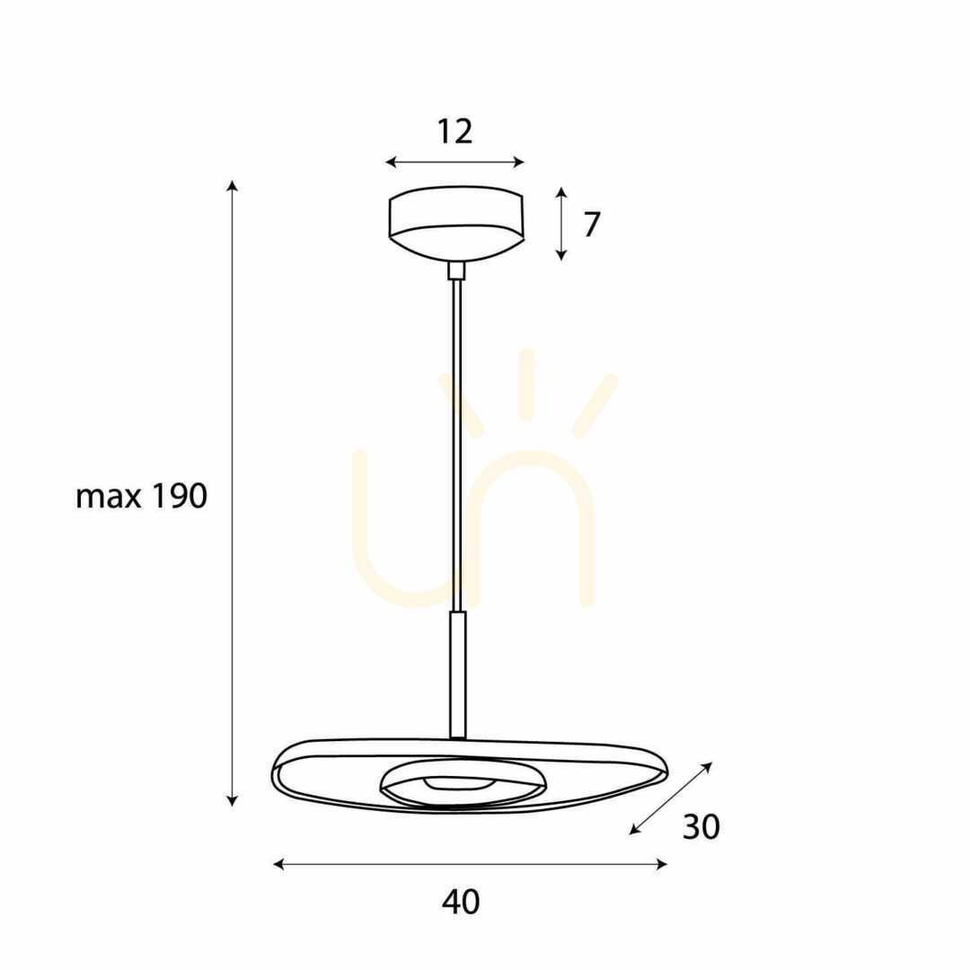 Visa Pendant Light Max Light Deux P0561 Cream Grey Felt LED 40 cm Pendant Light Max Light Deux P0561 Cream Grey Felt LED 40 cm