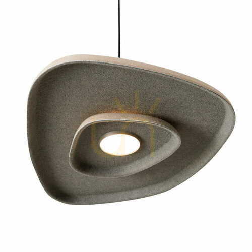 Kontrollera Pendant Light Max Light Deux P0561 Cream Grey Felt LED 40 cm