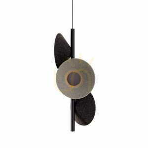 Taklampa Max Light Puro P0562 svart/grå i filt, 4-punkts LED 3000 K small 2