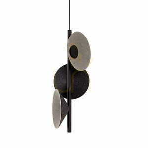 Taklampa Max Light Puro P0562 svart/grå i filt, 4-punkts LED 3000 K small 3