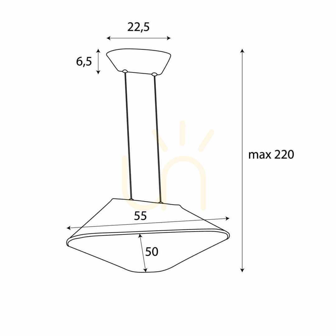 Visa Pendant Light Max Light Carbon P0568 Cream Grey 50 cm Pendant Light Max Light Carbon P0568 Cream Grey 50 cm