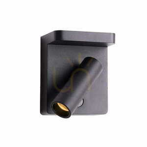 Vägglampa Max Light Lofer W0374 svart LED 7W 3000K aluminium small 0