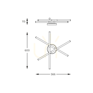 Zuma Line LAUTARO 1006 LED-plafond small 1