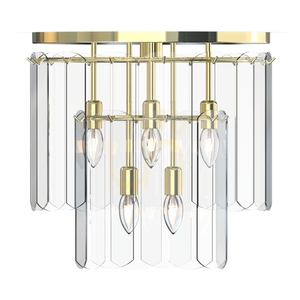 Zuma Line NIRA MX3523-8M-EGN guldfärgad taklampa, klarglas, 8×E14 43 cm small 1