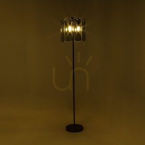 Zuma Line NIRA ML3523-3-EBCN golvlampa, svart krom och rökfärgat glas, 3×E14, 145 cm small 5