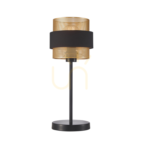 Kontrollera Italux skrivbordslampa guld svart E27 stål 44 cm TB-27467-1-BK-GD