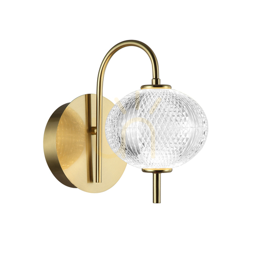 Kontrollera Italux Vägglampa LED Guld Transparent 3000K 500 lm WL-29038-1-GD