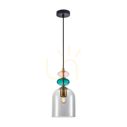 Kontrollera Taklampa Italux Busco guldglas E27 14,5 cm PND-30263-1B-BRO-SG