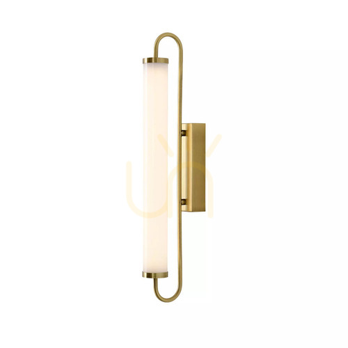 Kontrollera Olendria vägglampa 1xLED IP 44 guld WL0119-M