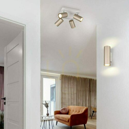 Kontrollera Trio MARLEY 212400265 vägglampa, kaffebrun, 2×GU10