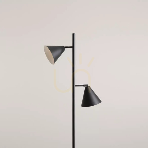 Kontrollera Golvlampa Aldex FORM 2 FLOOR svart metall 2x E27 1108A1_2