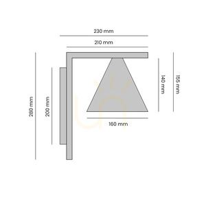 Vägglampa Aldex Form svart metall 1108C1 small 4