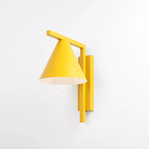 Kontrollera Aldex Form vägglampa, senapsgul metall, 16 cm, 1108C14