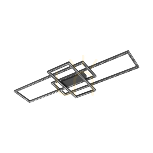 Kontrollera Zuma Line ERVI MX7907-3B-3BT LED-taklampa, mattsvart, 102,7 cm