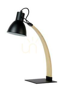 Skrivbordslampa Lucide CURF svart trä metall E27 03613/01/30 small 1