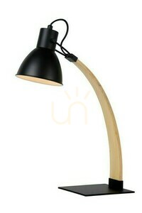 Skrivbordslampa Lucide CURF svart trä metall E27 03613/01/30 small 0