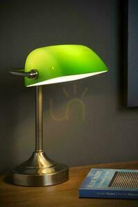 Banker bordslampa Lucide brun retro metall glas E14 17504/01/03 small 3