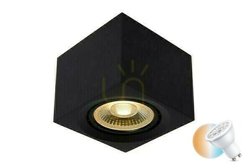 Kontrollera Downlight Lucide FEDLER svart LED CCT GU10 12 cm 09922/12/30