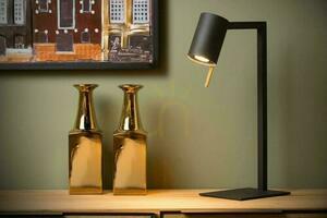 Skrivbordslampa Lucide LESLEY svart metall GU10 03525/01/30 small 2