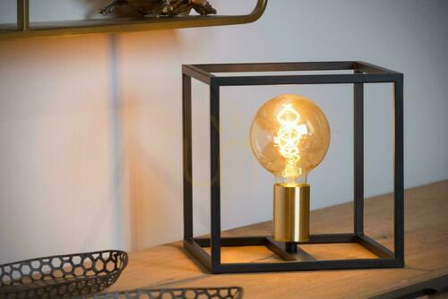 Kontrollera Bordslampa Lucide RUBEN svart guld metall vintage 00524/01/30