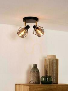 Lucide NILA spotlights svart metall 2-ljus E14 dimbar 77977/12/30 small 2