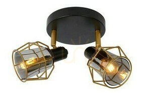 Lucide NILA spotlights svart metall 2-ljus E14 dimbar 77977/12/30 small 0