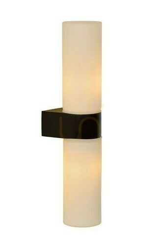 Kontrollera Vägglampa Lucide JESSE svart glas IP44 G9 2 ljuspunkter 04202/02/30