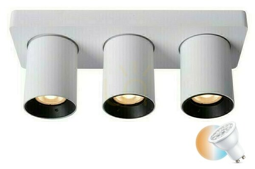 Kontrollera Downlight Lucide NIGEL vit 3-ljus LED CCT GU10 09929/15/31