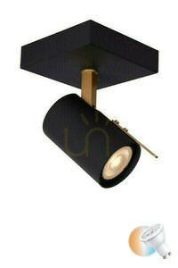 Lucide GRONY vägglampa svart/guld LED dimbar 17998/05/30 small 0