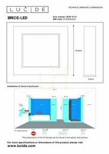 Plafond Lucide BRICE-LED vit LED 15W IP44 28117/17/31 small 2