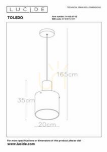 Taklampa Lucide Toledo koppar glas aluminium E27 20 cm 74405/01/62 small 9