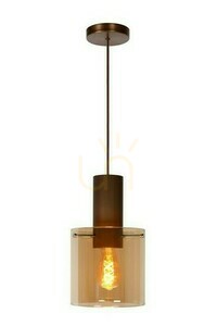 Taklampa Lucide Toledo koppar glas aluminium E27 20 cm 74405/01/62 small 0