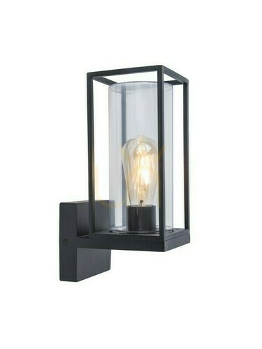 Kontrollera Vägglampa för utomhusbruk Lutec Flair svart aluminium glas 5288801012