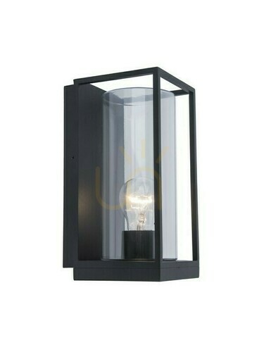 Kontrollera Vägglampa för utomhusbruk Lutec FLAIR svart aluminium glas 26 cm 5288803012